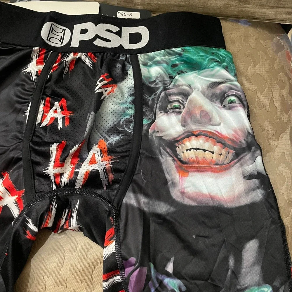 PSD Mens Joker Boxer Briefs DC Comics HA HA Graphic Underwear Small P45-S New